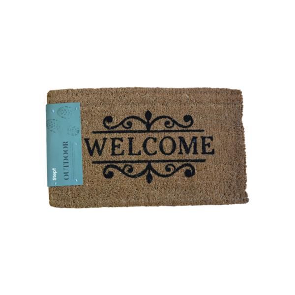 Step Handloom Natural Coir Welcome Doormat - 750 x 450 x 22mm