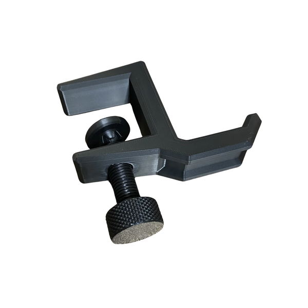 Modern Headphone Holder - Clamp-On - Black - Fits 31-60mm Desks