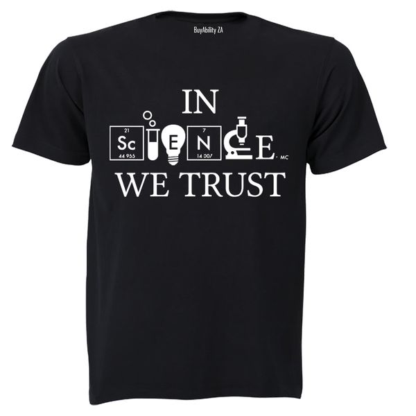 In Science We Trust - Mens - T-Shirt - White