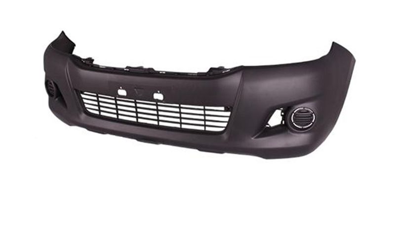 Front Bumper Plain Black (2011-2015) Compatible with Hilux Single Cab-2WD TY