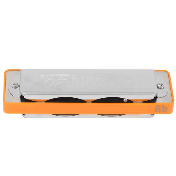 Blues Harmonica Bb Key, 10-Hole Harp Compatible with Beginner Practice