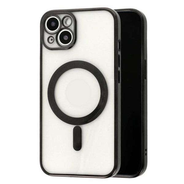 L.V.M MagSafe Case for iPhone 14 Max Silicone Camera Chrome Rose Gold