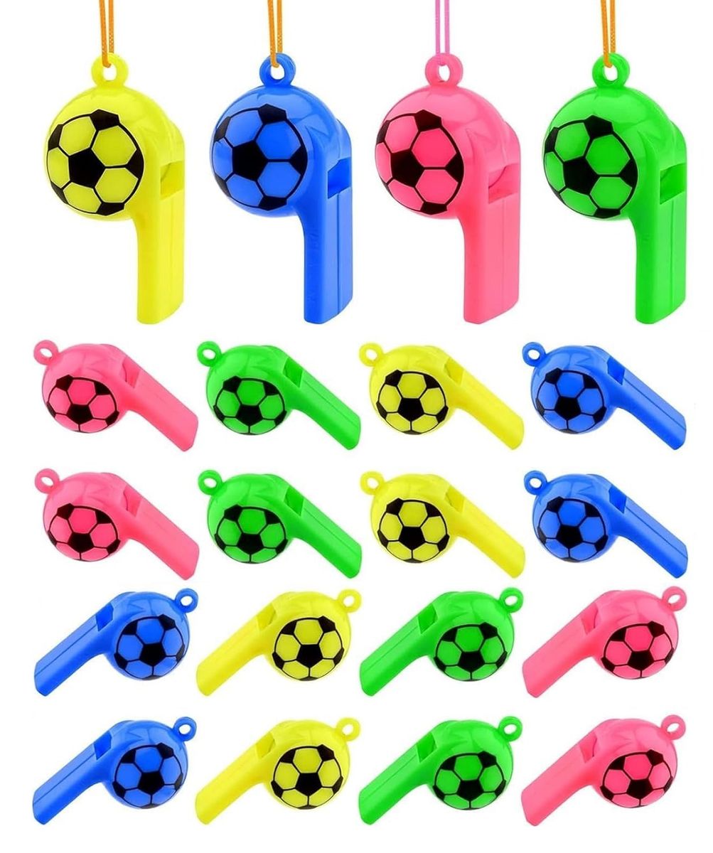 20Pcs Plastic Whistles with Lanyard,Random 4Colors Training Sports Whistles