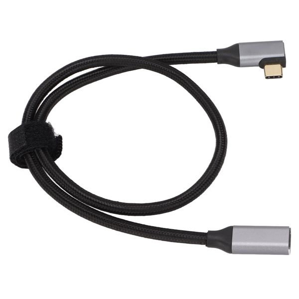 4K 100W PD 5A 90 Degree USB3.1 Gen 2 Type C 50cm Extension Cord