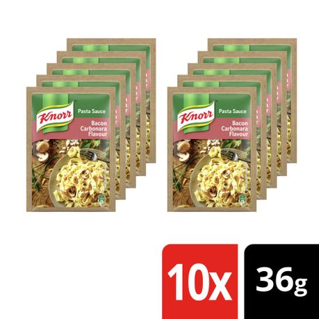 Knorr Bacon Carbonara Instant Pasta Sauce 10x36g | Buy Online in South  Africa 