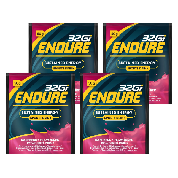 32Gi Endure |Sports Drink| Sustained Energy| Raspberry| 50g |4 Sachets