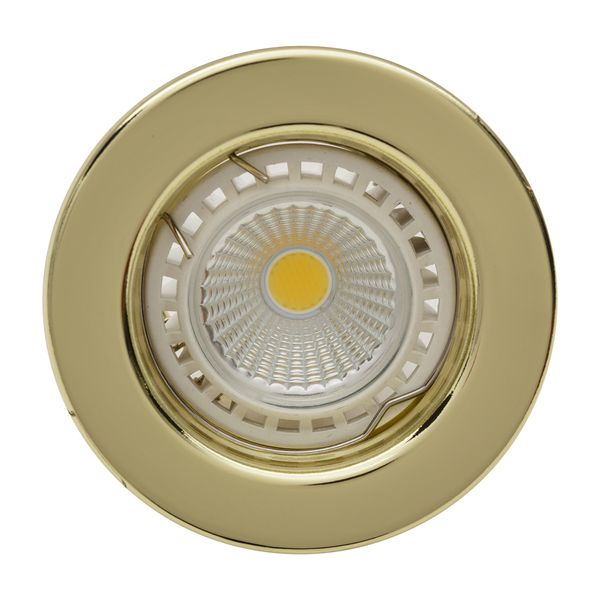Straight Round Downlight - 50W - Dia - 12V Polished Brass - 6 Pack