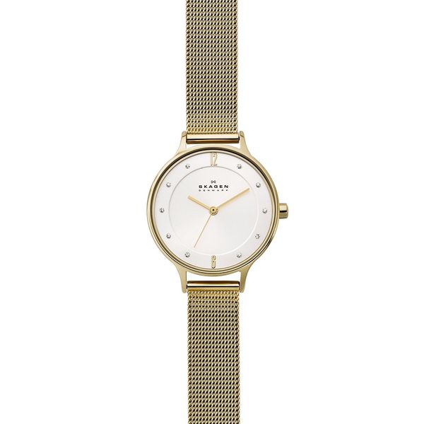 Skagen Ladies Anita Gold Stainless Steel Strap Watch - SKW2150