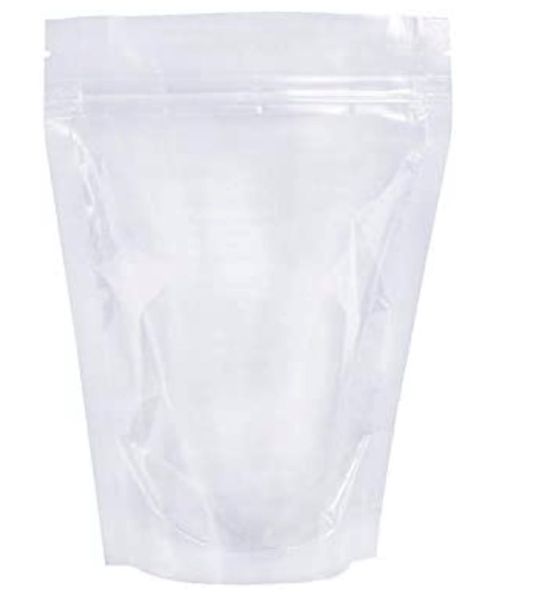 50 Pieces Stand up Resealable Pouch Bags 80mm x 160mm Clear