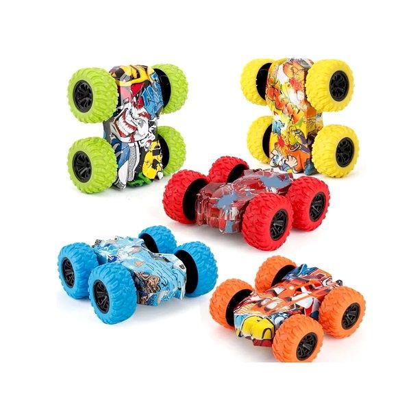 Set of 5 Fun DoubleSide Vehicle Fall Resistance Shatterfor Kids Boy
