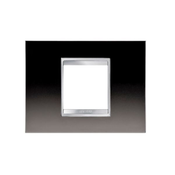 ACDC - Gewiss CHORUS LUX 2-Gang Metal Cover Plate (Gunbarrel Grey)