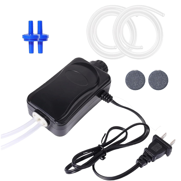 Dual Outlet Mini USB Fish Tank Aerator Kit Rechargeable Oxygen Pump
