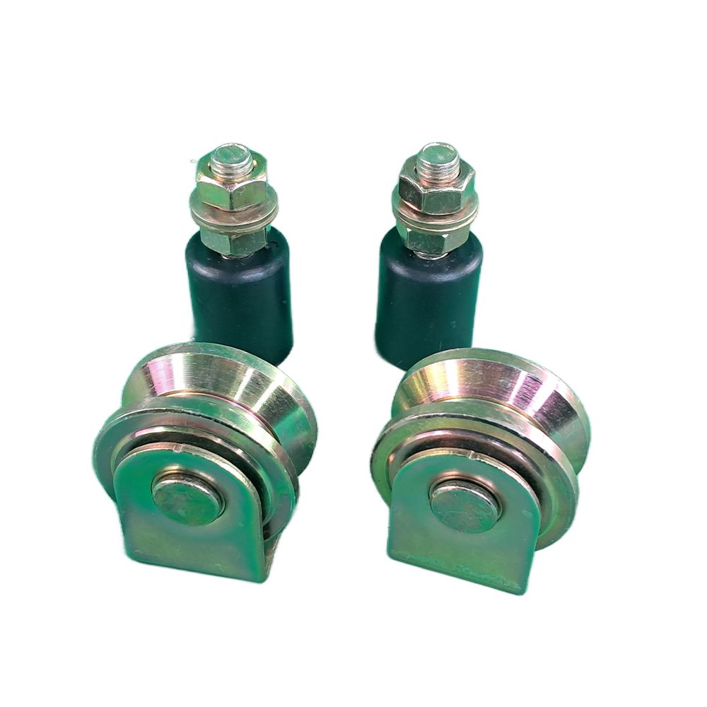 50mm Sliding Gate Wheel Kit with Guide Rollers - Heavy Duty Steel