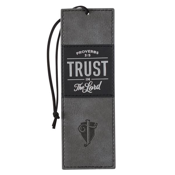 Faux Leather Pagemarker - Trust In The Lord - Proverbs 3:5
