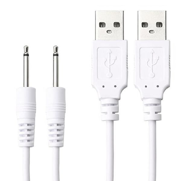 QYNIAL 2 Pack 2.5mm DC Charger Cable USB To DC Replacement Cable