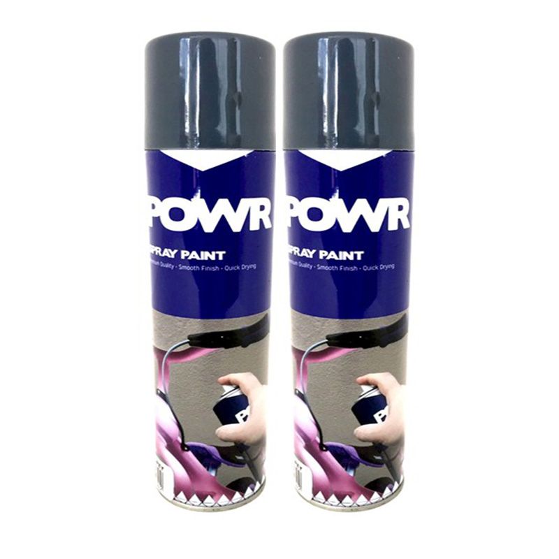 POWR Spray Paint Machinery Grey 300ml 2 Pack Shop Today. Get it