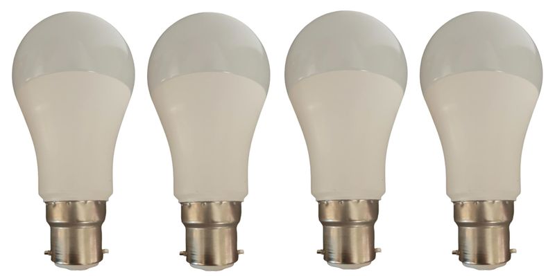 LED B22 7W Bulb With Day Night Sensor - 4 Pack Cool White