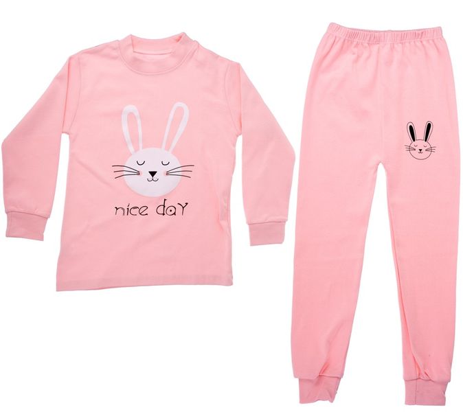 100% Cotton Winter Girls Bunny Pyjamas Set