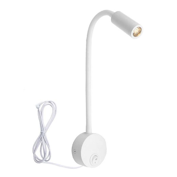 Wall-Mounted Reading Lamp Wall Lamp (White Us Plug)
