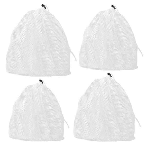 Home Fine Mesh Drawstring Laundry Washing Bag Jumbo Set of 4