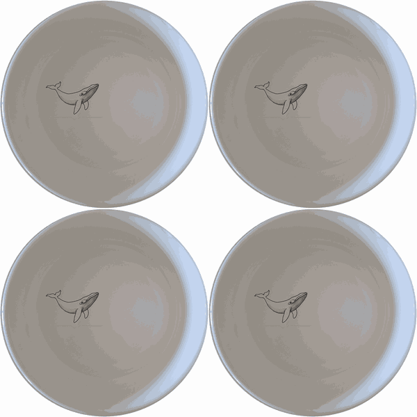 Floating Breaching Whale Bowl Set of 4 - Range 4