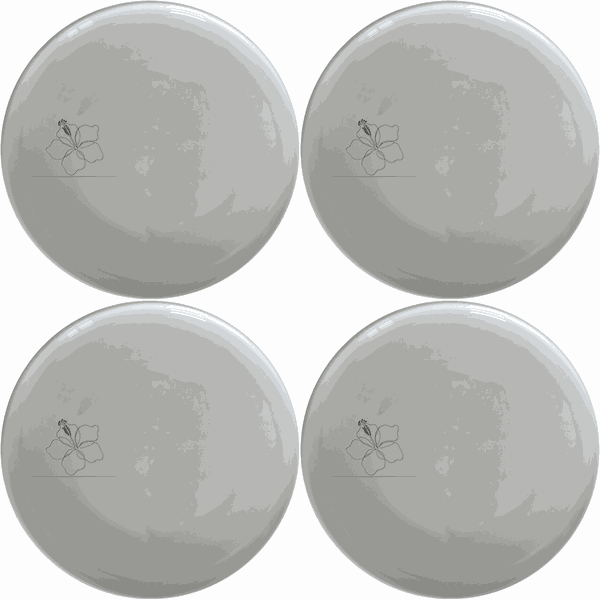 Delicate Hibiscus Flower Dinner Plate Set of 4 - Range 1