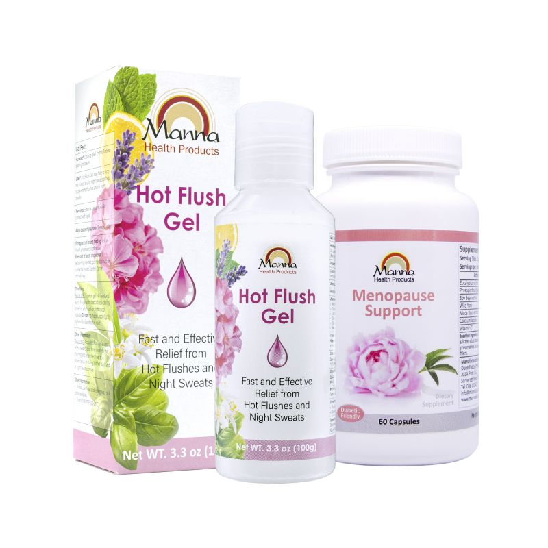 Manna Menopause Support and Hot Flush Gel Combo Buy Online in South