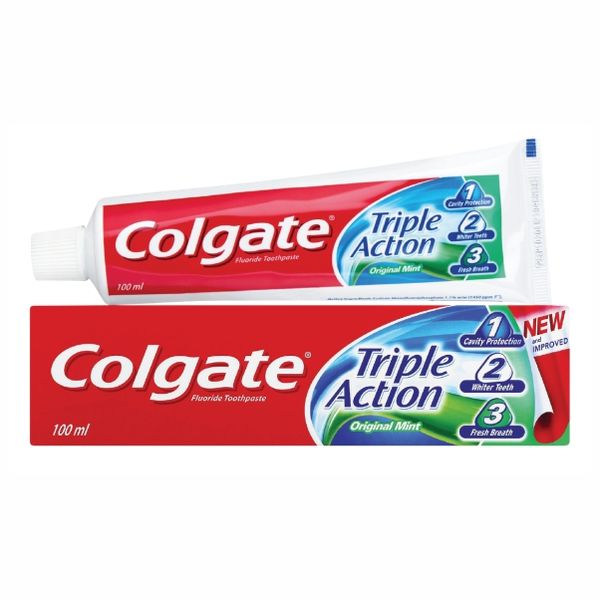 12 Pack - Colgate Triple Action Toothpaste - 100ml