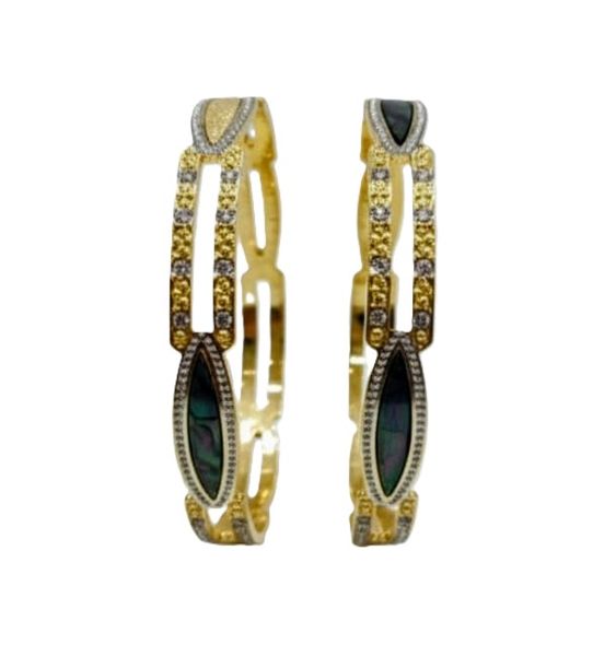Yellow Gold Copper and Gold Bangle for Women 2 BANGLES