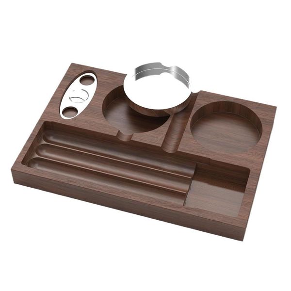 Cigar Ashtray, Cigar Ashtray with Knife/Cigar Stand and Whiskey Stand