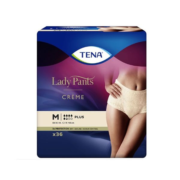 TENA- Lady Pants Plus Creme Medium 9's (2 Pack)