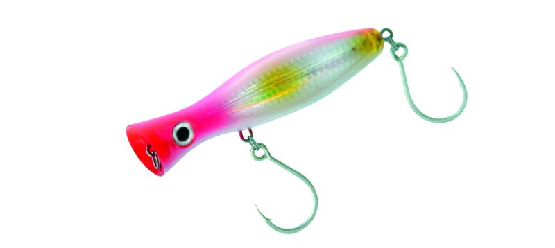 Rattler Fishing Popper Lure 20cm 154g Colour Pink &amp; White