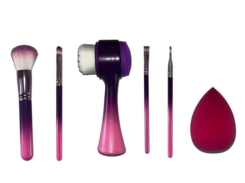 Makeup Brushes &amp; Makeup Sponge &amp; Double Sided Facial Brush