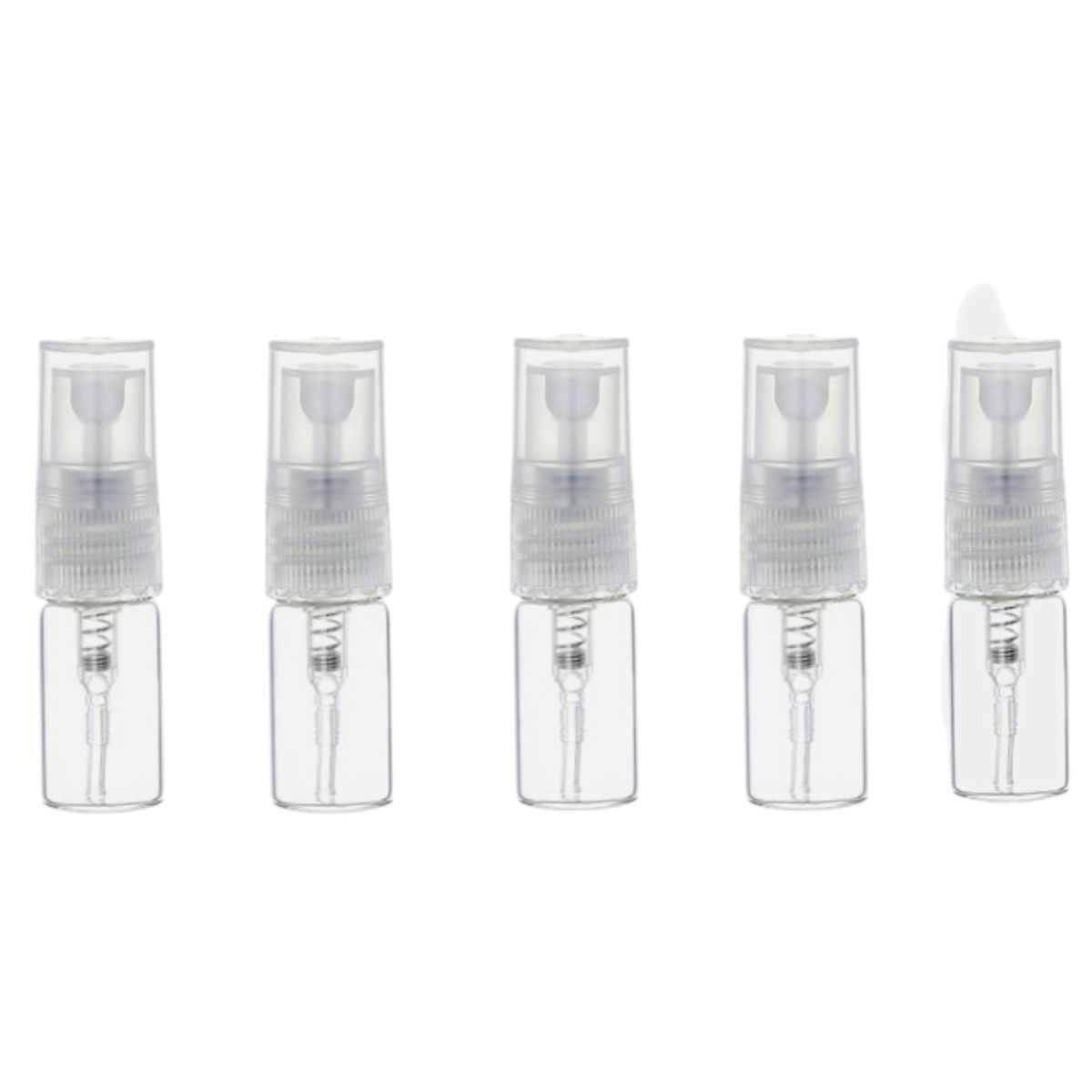 5 Pack - Mini Fine Mist Spray Bottles - Transparent