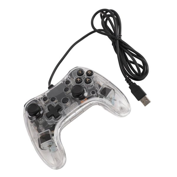 Wired Controller 6 Axis Turbo RGB Compatible with Switch PS3 PC