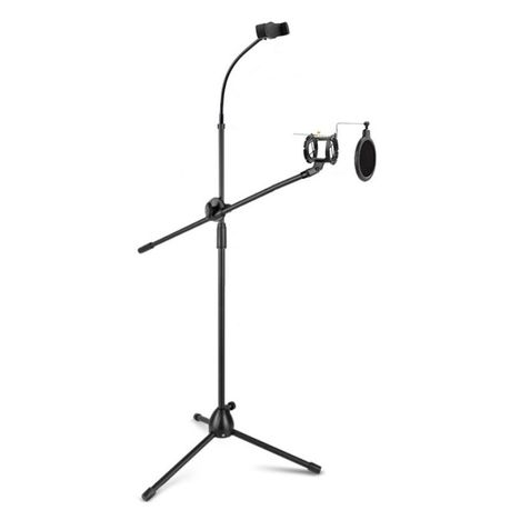 Microphone Stand 75-150cm Metal Microphone Floor Stand Tripod Boom Arm Image