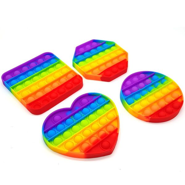 purpleX Pop It Fidget Toy - Push Popping Sensory Game - 4 Pack