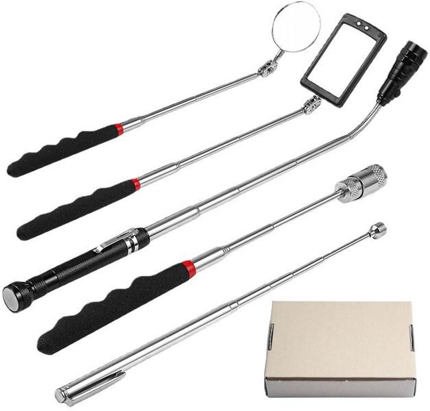 Telescoping Magnetic Pickup Tool Set-Extendable Magnet Inspection Mirror
