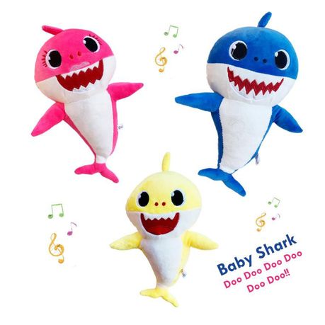 Baby Shark Plush Music Light Singing Song Sound Girls Boys Toys Kids Gifts UK 