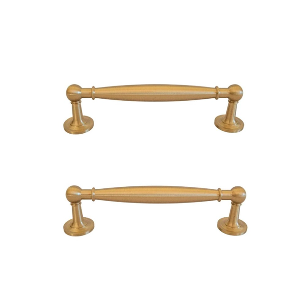 Solid Brass T bar Cupboard Door Handle - Set of Two