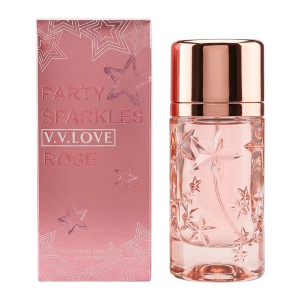 V.V.LOVE Party Sparkles Rose Eau De Parfum for Her 100ml Long-lasting