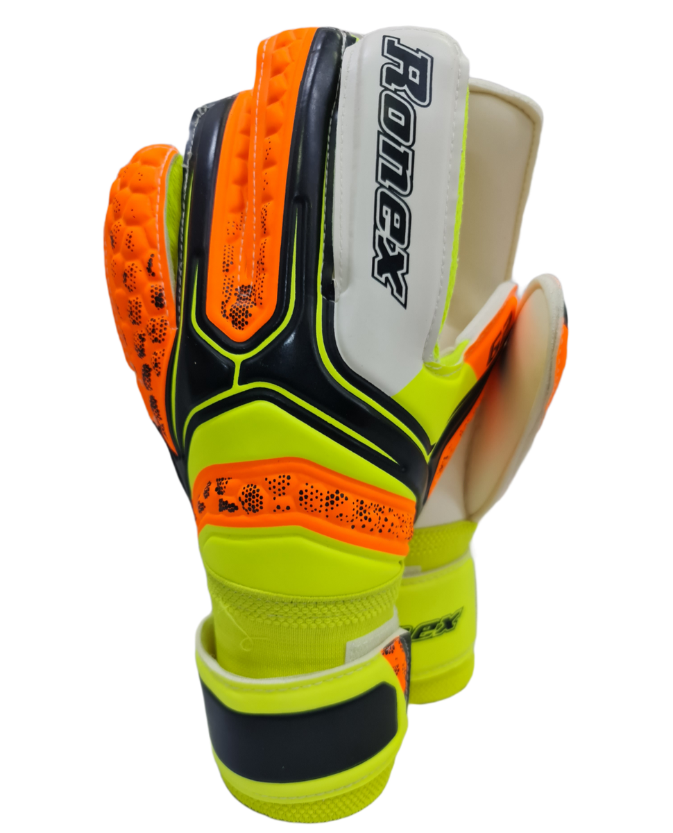 Ronex Goalkeeper Gloves with finger protection Orange Shop Today. Get