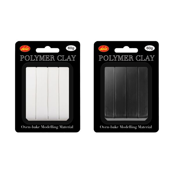 Polymer Clay 60g White &amp; Black