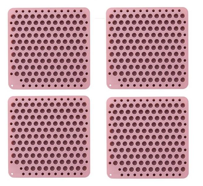 Square Silicone Potholder / Coaster Set - Dusty Purple / Pink - 4 piece