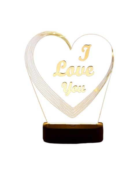 USB Powered 3D "I Love You" Acrylic LED Lamp