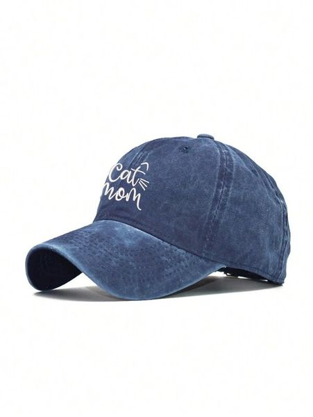Blue Cat lover cap written cat mum