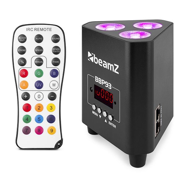 Beamz BBP93 Battery Uplight PAR