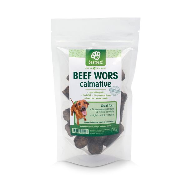 BestPetz - 100% Beef Wors Doggie Calmative Treats 70g