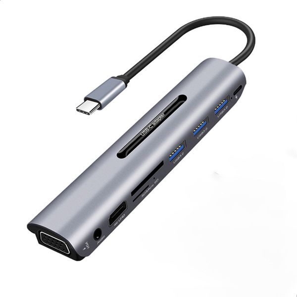 9 in 1 USB C Hub HDMI VGA Adapter