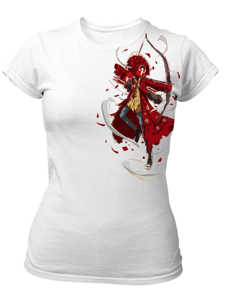 PepperSt Ladies White T-Shirt - Archer Man